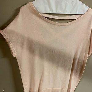 Peach cross back lightweight summer sweater